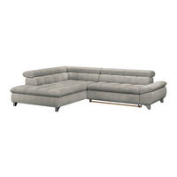 ECKSOFA Taupe Chenille  - Taupe/Chromfarben, KONVENTIONELL, Textil/Metall (234/312cm) - Livetastic