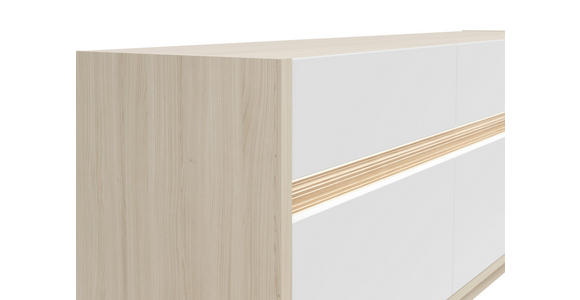 TV-ELEMENT Weiß, Eichefarben 173,5/58,2/42 cm - Eichefarben/Schwarz, KONVENTIONELL, Holzwerkstoff/Kunststoff (173,5/58,2/42cm) - Hom`in
