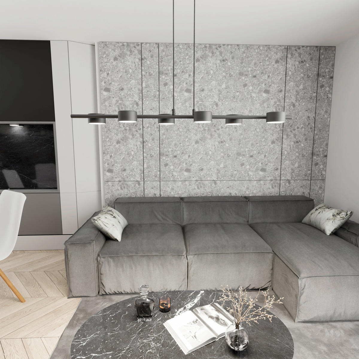 HÄNGELEUCHTE  100/19/140 cm    - Schwarz, KONVENTIONELL, Metall (100/19/140cm)