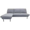 ECKSOFA Looks IX Grau, Hellblau Webstoff  - Schwarz/Grau, Design, Textil/Metall (168/214cm) - LOOKS by W.Joop