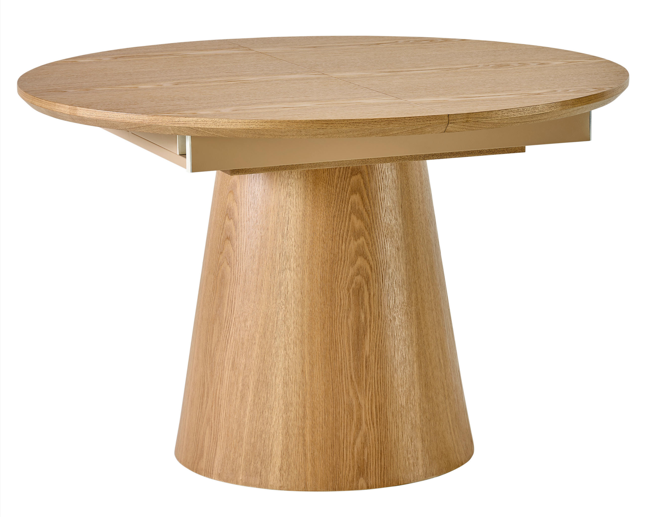 Masă din lemn, material pe bază de lemn, 120-160/120/76 cm,