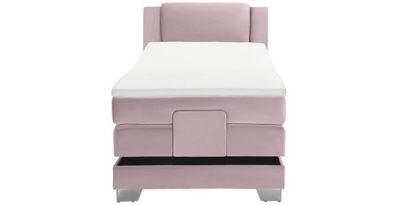 BOXSPRINGBETT 100/200 cm  in Rosa  - Silberfarben/Rosa, KONVENTIONELL, Kunststoff/Textil (100/200cm) - Esposa