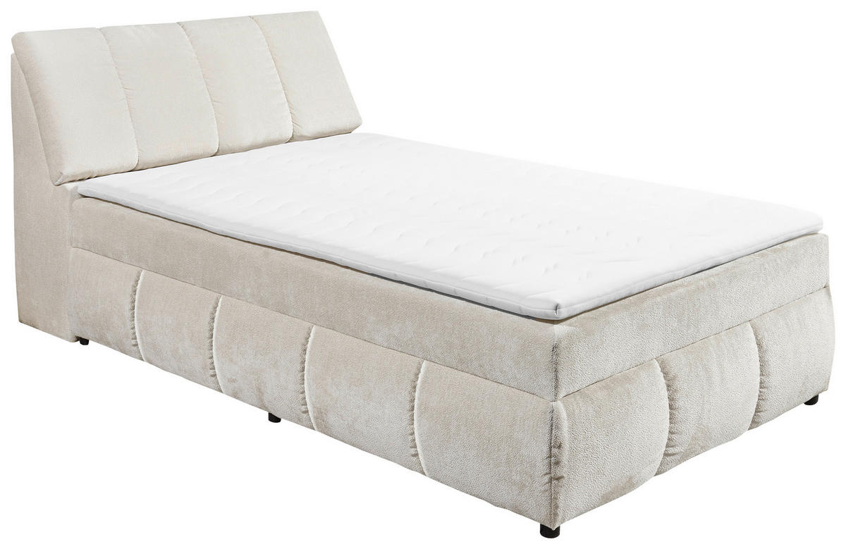 BOXBETT 120/200 cm  in Beige  - Beige/Schwarz, Modern, Holzwerkstoff/Kunststoff (120/200cm) - MID.YOU