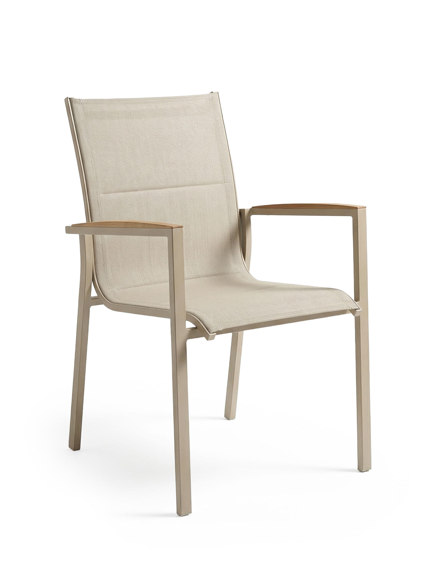 STAPELSTUHL Holz, Metall, Textil Champagner  - Champagner/Anthrazit, Basics, Holz/Kunststoff (57/100/70cm) - Tierra Outdoor