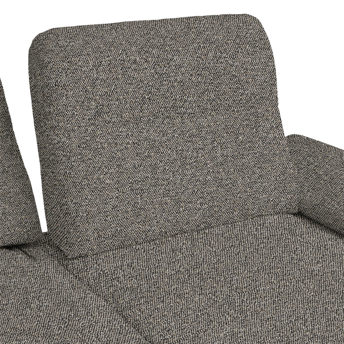 ECKSOFA in Flachgewebe, Chenille Hellbraun  - Hellbraun/Schwarz, Design, Textil/Metall (165/318cm) - Xora