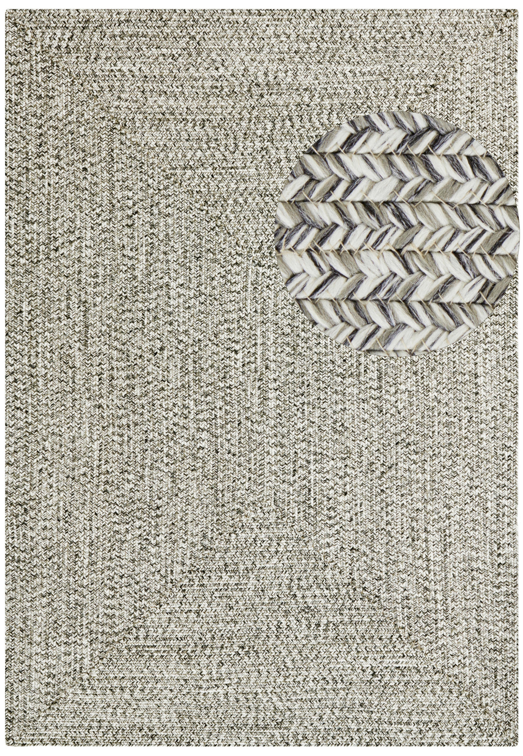 OUTDOORTEPPICH 80/150 cm Braided Multicolor, Greige  - Greige/Multicolor, Design, Kunststoff (80/150cm)