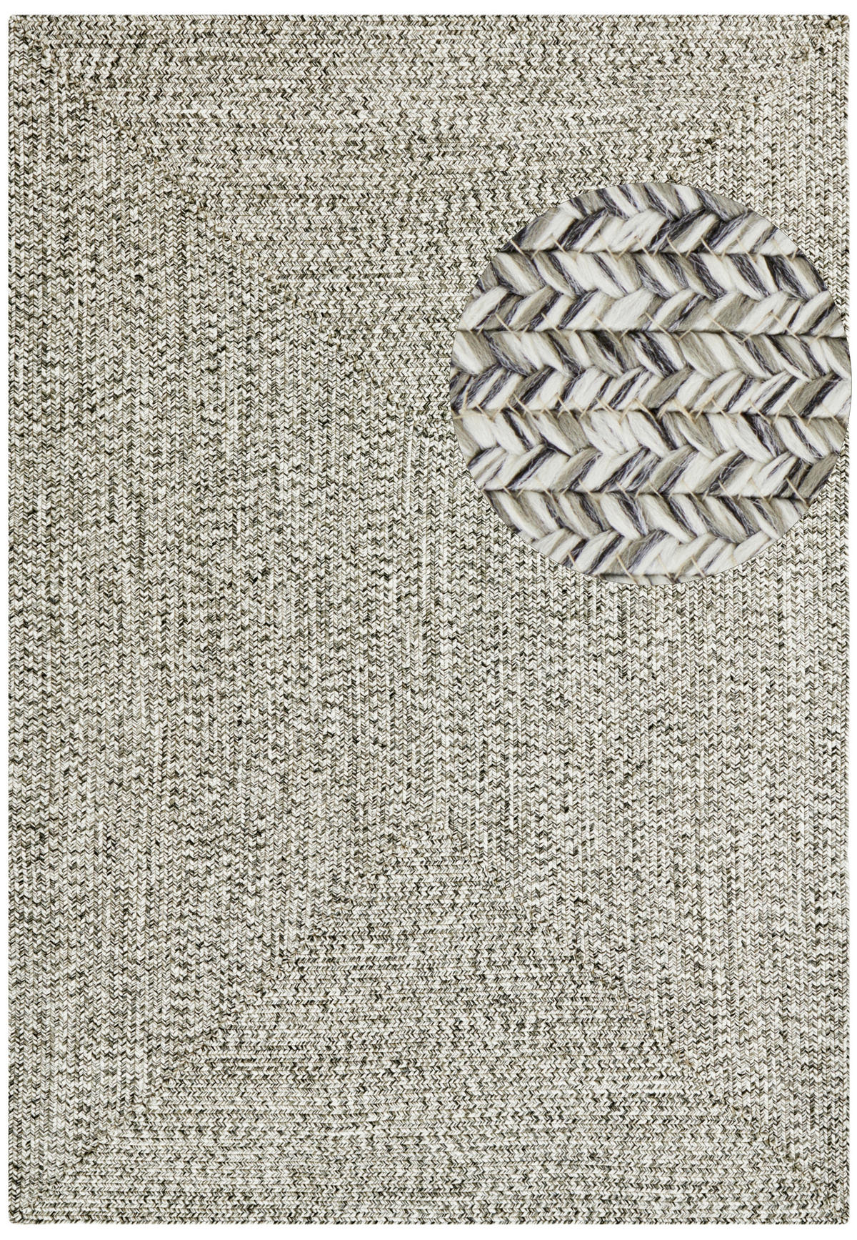 OUTDOORTEPPICH 80/150 cm Braided Multicolor, Greige  - Greige/Multicolor, Design, Kunststoff (80/150cm)
