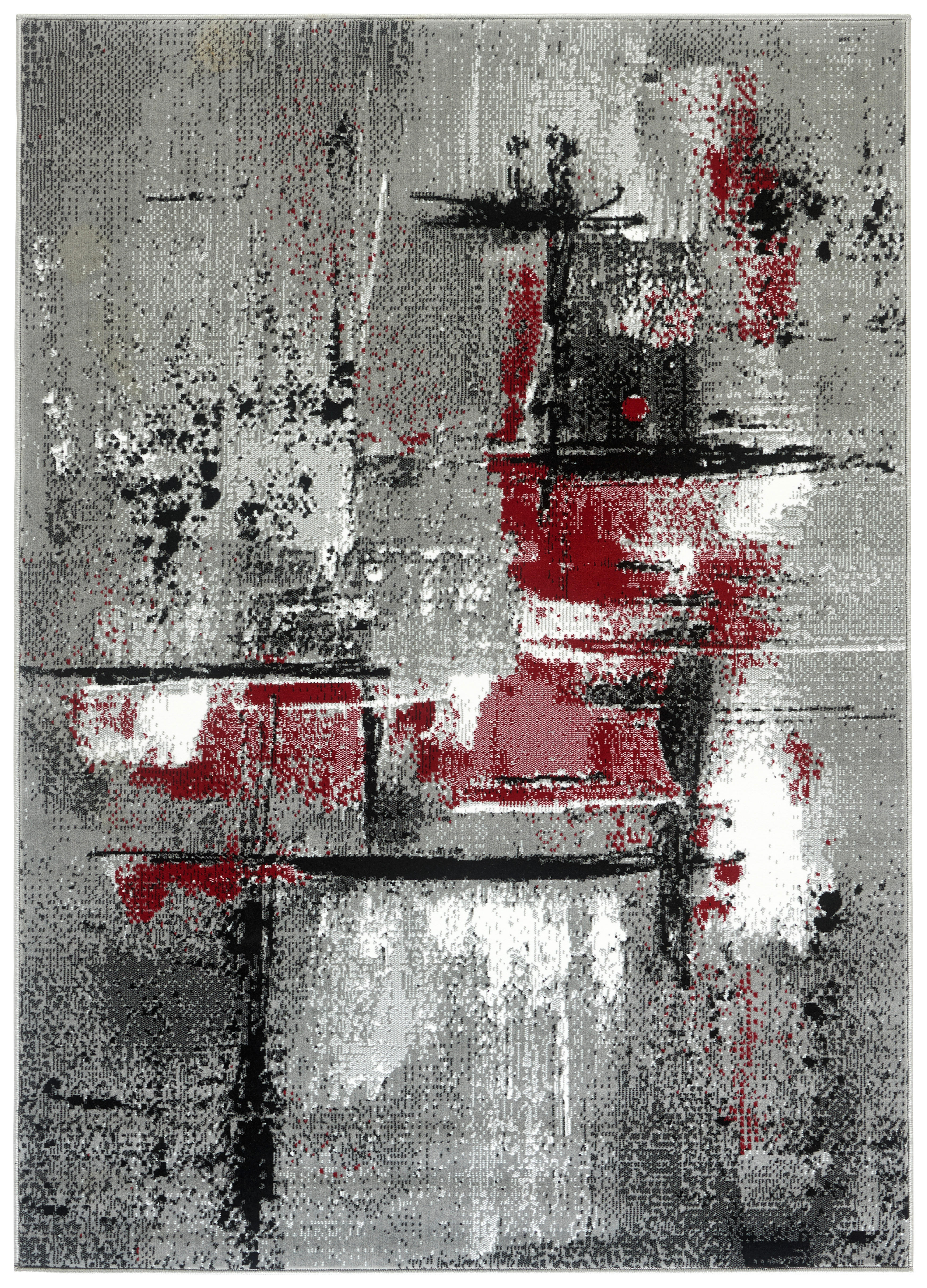 Levně Boxxx TKANÝ KOBEREC, 160/230 cm, šedá, červená