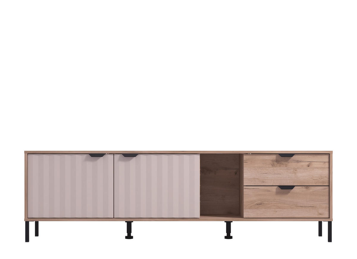 TV-ELEM 183/54/40 cm  - szürke tölgy/kasmír, Basics, faalapú anyag (183/54/40cm) - Hom`in