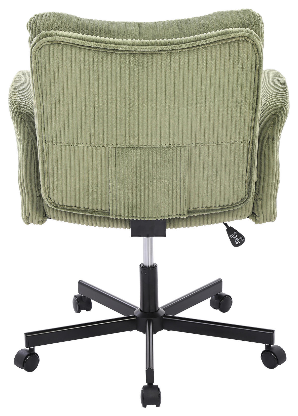 FORGÓSZÉK  kord zöld  - fekete/zöld, Modern, műanyag/textil (73/85-95/65cm) - Livetastic