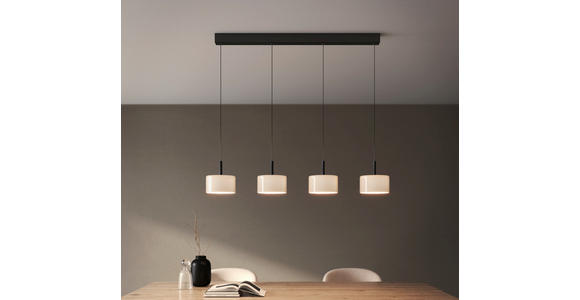 LED-HÄNGELEUCHTE 134/20/160 cm  - Weiß, Design, Glas/Metall (134/20/160cm) - Dieter Knoll