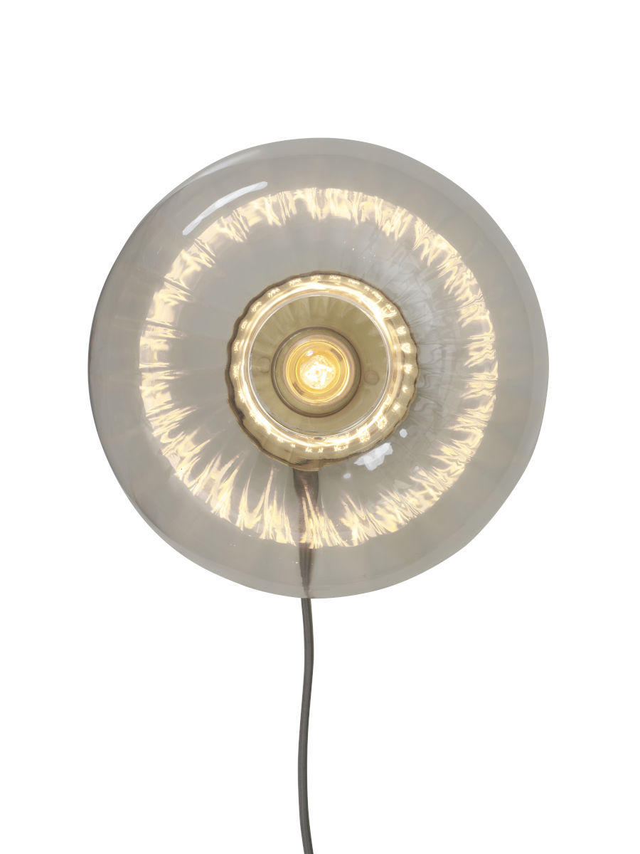 WANDLEUCHTE Brussels 28 cm  - Transparent/Goldfarben, Basics, Glas/Metall (28cm) - It's about Romi