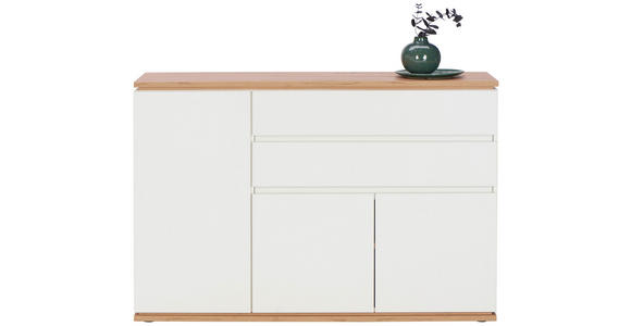 SIDEBOARD Weiß, Eiche Artisan Einlegeböden  - Schwarz/Weiß, MODERN, Holzwerkstoff/Kunststoff (139/93/42cm) - Xora