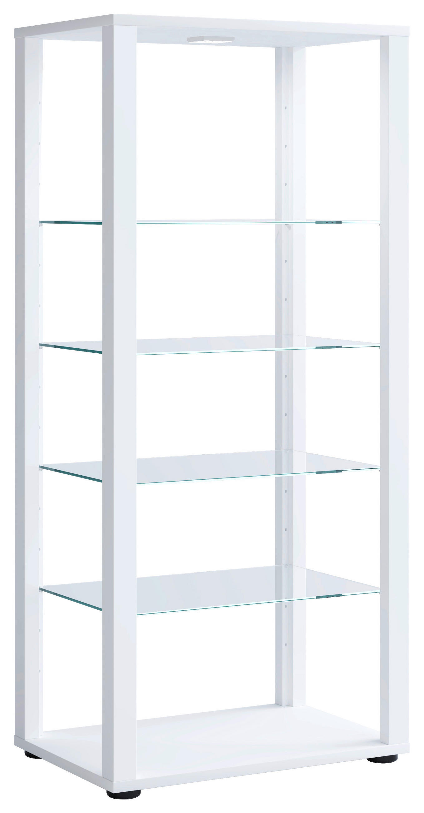 Vitrină, alb  - alb/negru, Modern, plastic/sticlă (51,8/114,5/34,8cm) - MID.YOU