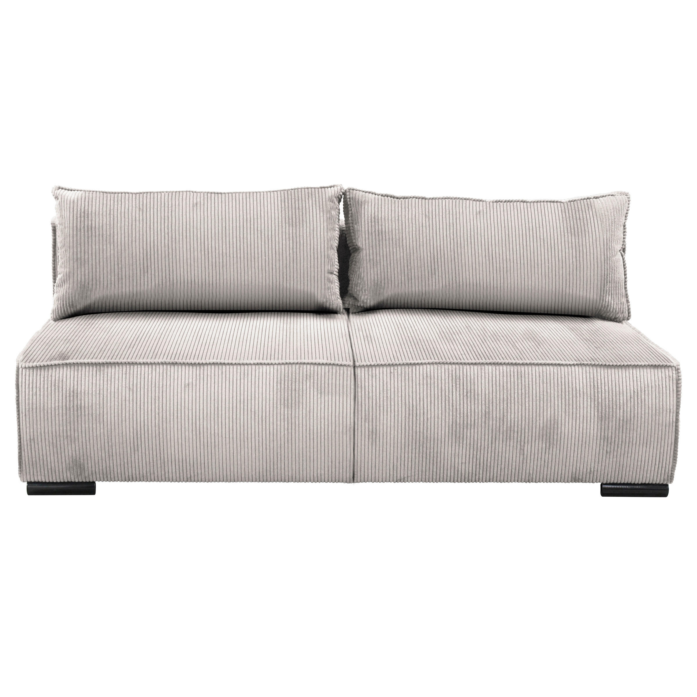 SCHLAFSOFA in Struktur Beige  - Beige/Schwarz, Design, Kunststoff/Textil (202/90/99cm) - MID.YOU