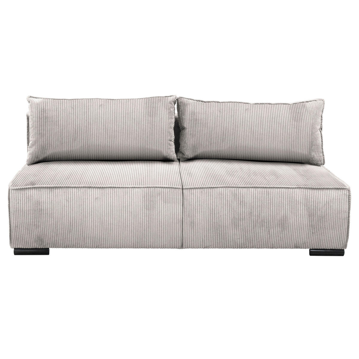 SCHLAFSOFA in Struktur Beige  - Beige/Schwarz, Design, Kunststoff/Textil (202/90/99cm) - MID.YOU
