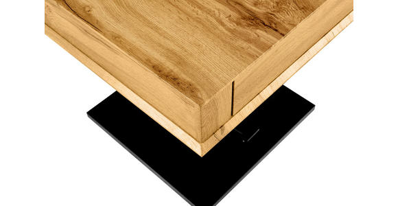 COUCHTISCH in Metall, Holzwerkstoff 70/70/46,5-66 cm  - Eichefarben/Schwarz, Design, Holzwerkstoff/Metall (70/70/46,5-66cm) - Carryhome