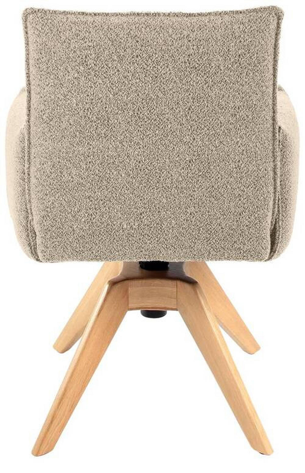 ARMLEHNSTUHL  in Webstoff  - Eichefarben/Beige, Design, Holz/Textil (57/86/65cm) - Valnatura