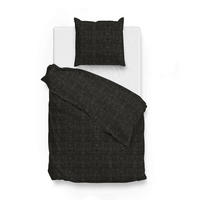 BETTWÄSCHE Lino Renforcé 155/220 cm  - Schwarz, Basics, Textil (155/220cm)