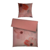 WENDEBETTWÄSCHE Satin 155/220 cm  - Rosa, Textil (155/220cm) - Novel