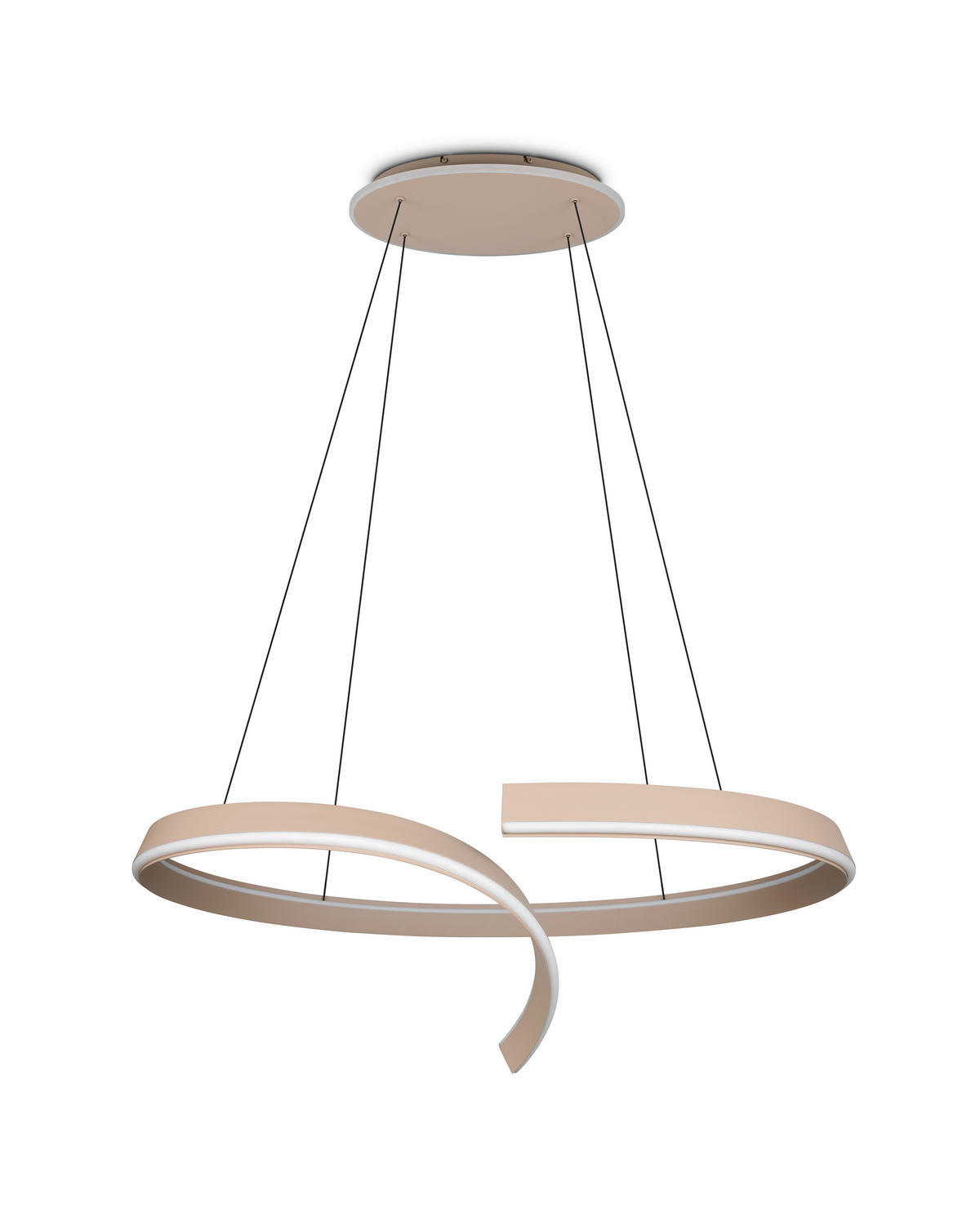 LED-HÄNGELEUCHTE CIRONDA 110/200/68 cm  - Beige, Design, Metall (110/200/68cm) - Cinque