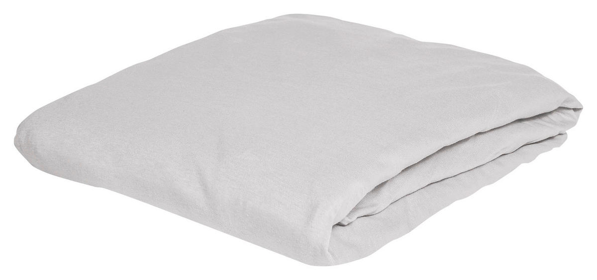 SPANNBETTTUCH Biber  - Silberfarben, KONVENTIONELL, Textil (100/200cm) - Bierbaum