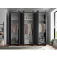 DREHTÜRENSCHRANK  in Graphitfarben  - Schwarz/Graphitfarben, MODERN, Holzwerkstoff/Kunststoff (270/225/52cm) - Carryhome