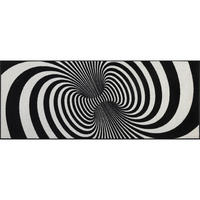 TRAVERSĂ - alb/negru, Design, plastic/textil (75/190cm) - wash+dry