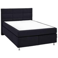 BOXSPRINGBETT 140/200 cm  in Graphitfarben  - Alufarben/Graphitfarben, KONVENTIONELL, Textil/Metall (140/200cm) - Dieter Knoll