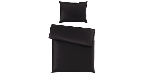 BETTWÄSCHE TANJA Satin 140/200 cm - Schwarz, Basics, Textil (140/200cm) - Novel