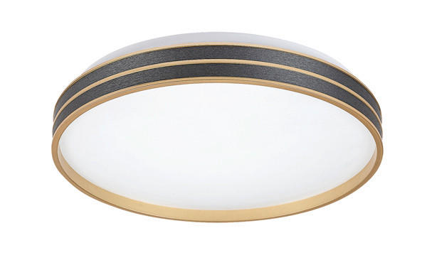 STROPNÍ LED SVÍTIDLO, 39 cm - černá/barvy zlata, Basics, kov/plast (39cm) - Rabalux