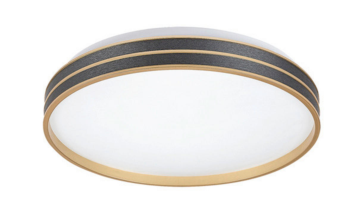 STROPNÉ LED SVIETIDLO, 39 cm - čierna/zlatá, Basics, kov/plast (39cm) - Rabalux