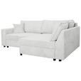 ECKSOFA Naturfarben Cord  - Schwarz/Naturfarben, KONVENTIONELL, Kunststoff/Textil (245/153cm) - Carryhome
