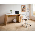 SCHREIBTISCH 166/60/75 cm  in Weiß, Eiche Artisan  - Schwarz/Eiche Artisan, Design, Holzwerkstoff/Kunststoff (166/60/75cm) - Cantus