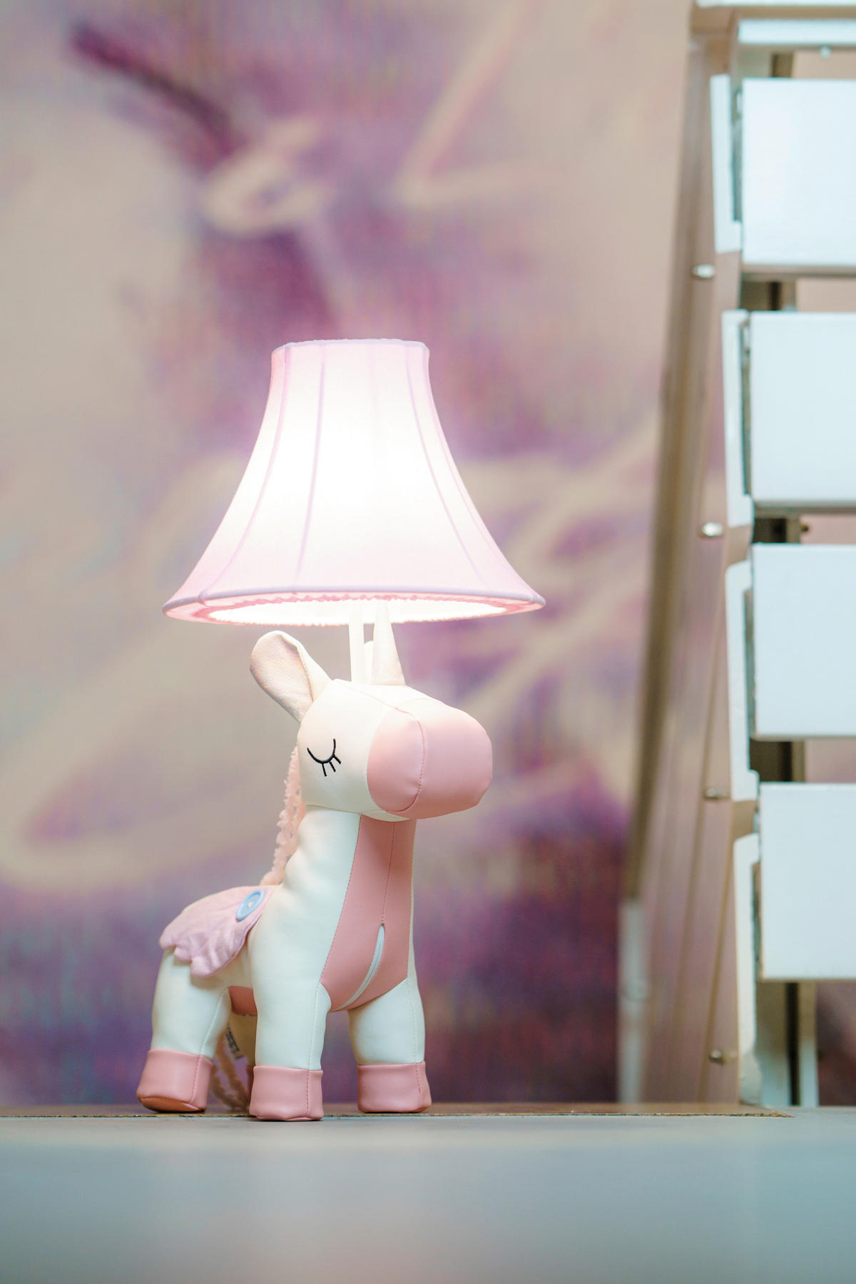 LED-KINDERTISCHLEUCHTE 26/30/51 cm   - Rosa/Weiß, LIFESTYLE, Textil/Metall (26/30/51cm) - Happy Lamps