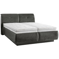 POLSTERBETT 180/200 cm  in Grau  - Weiss/Grau, Konventionell, Holz/Holzwerkstoff (180/200cm) - Beldomo - Sleep