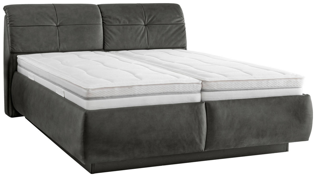 POLSTERBETT 180/200 cm  in Grau  - Weiss/Grau, Konventionell, Holz/Holzwerkstoff (180/200cm) - Beldomo - Sleep