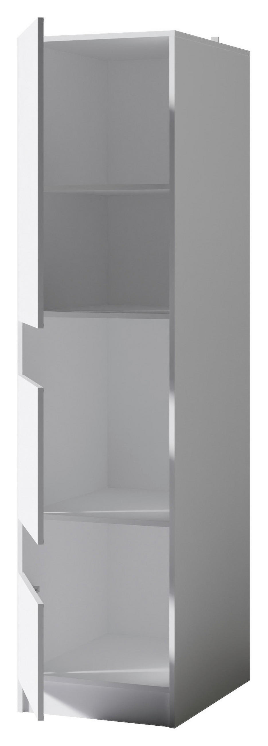 MEHRZWECKSCHRANK 50/200/68 cm  in Weiß  - Schwarz/Weiß, Design, Holzwerkstoff/Metall (50/200/68cm) - Milino
