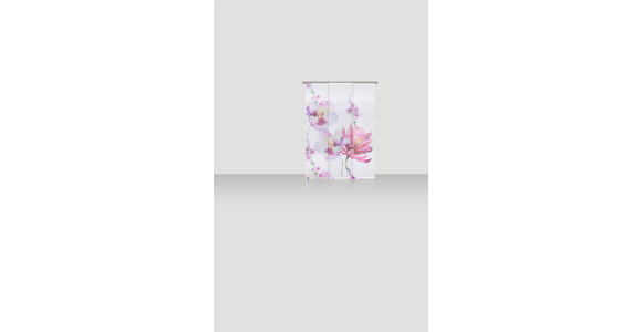 FLÄCHENVORHANG in Rosa, Weiß halbtransparent  - Rosa/Weiß, Design, Textil (3x60/255cm) - Novel
