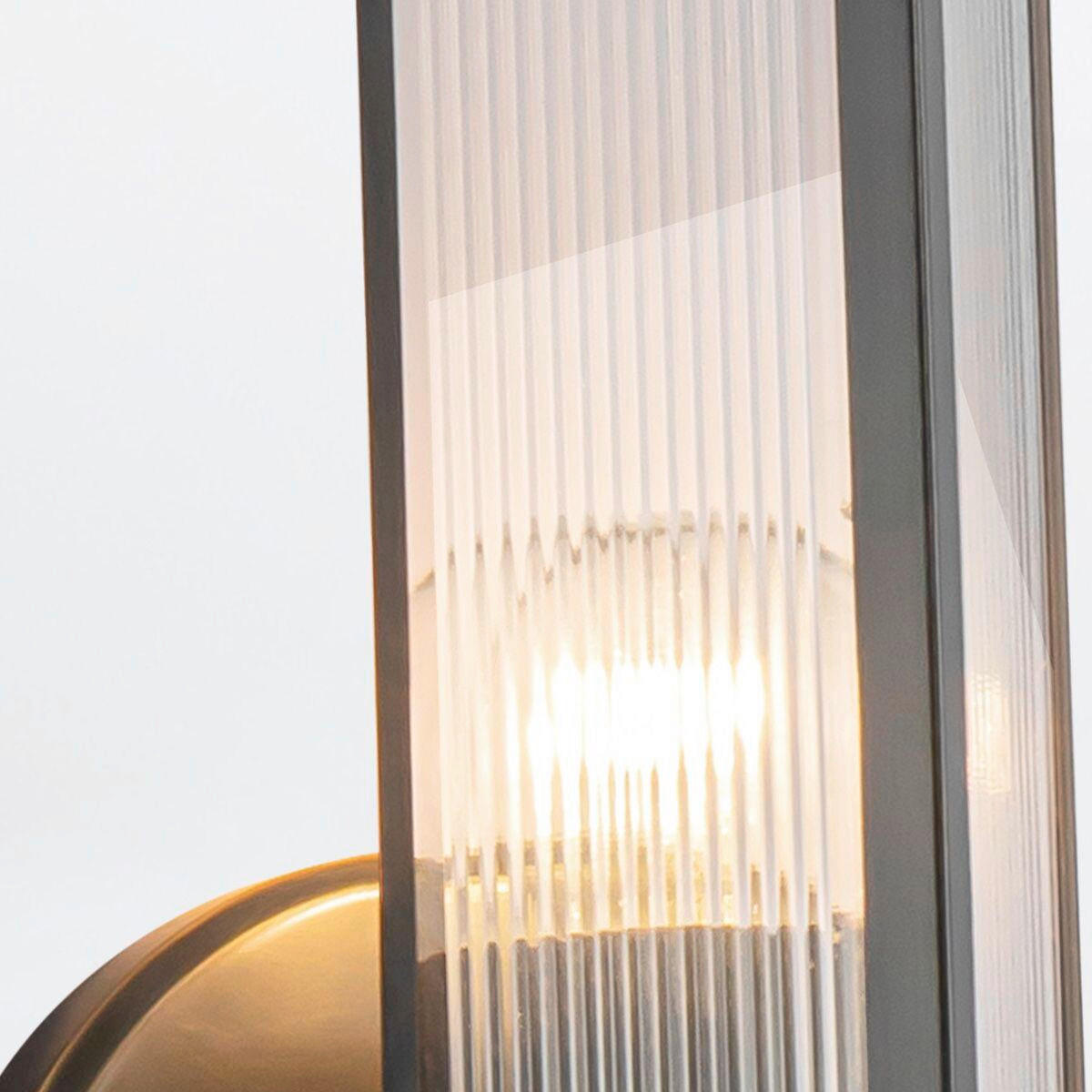 WANDLEUCHTE    - Bronzefarben, KONVENTIONELL, Glas/Metall (38,5/9,5/10,5cm) - Elstead Lighting