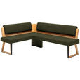 ECKBANK 165/215 cm  in Grün, Wildeiche  - Wildeiche/Schwarz, Design, Holz/Textil (165/215cm) - Venda