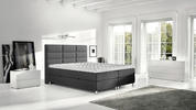 BOXBETT 140/200 cm  in Anthrazit  - Chromfarben/Anthrazit, KONVENTIONELL, Textil/Metall (140/200cm) - Carryhome