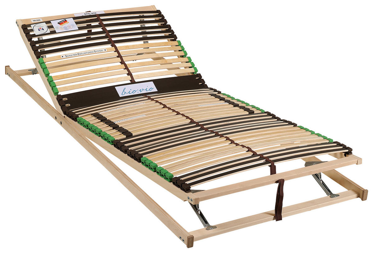 LATTENROST 140/200 cm  - Naturfarben/Braun, Basics, Holz/Kunststoff (140/200cm) - Bio:Vio