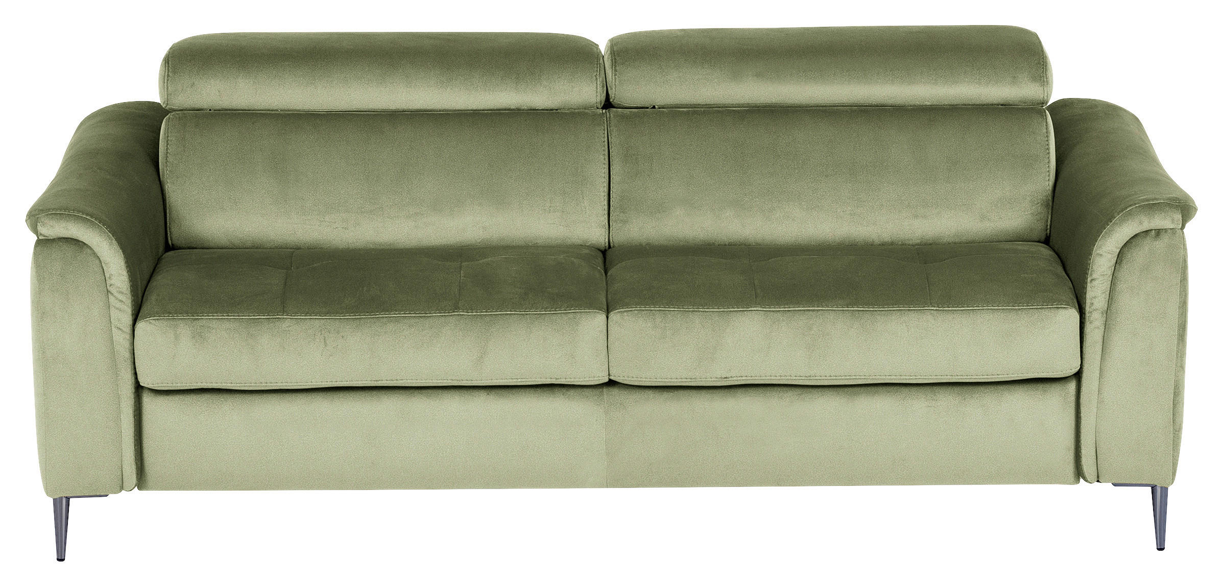 SCHLAFSOFA Samt Hellgrün  - Chromfarben/Hellgrün, Design, Textil/Metall (203/77-98/103cm) - MID.YOU