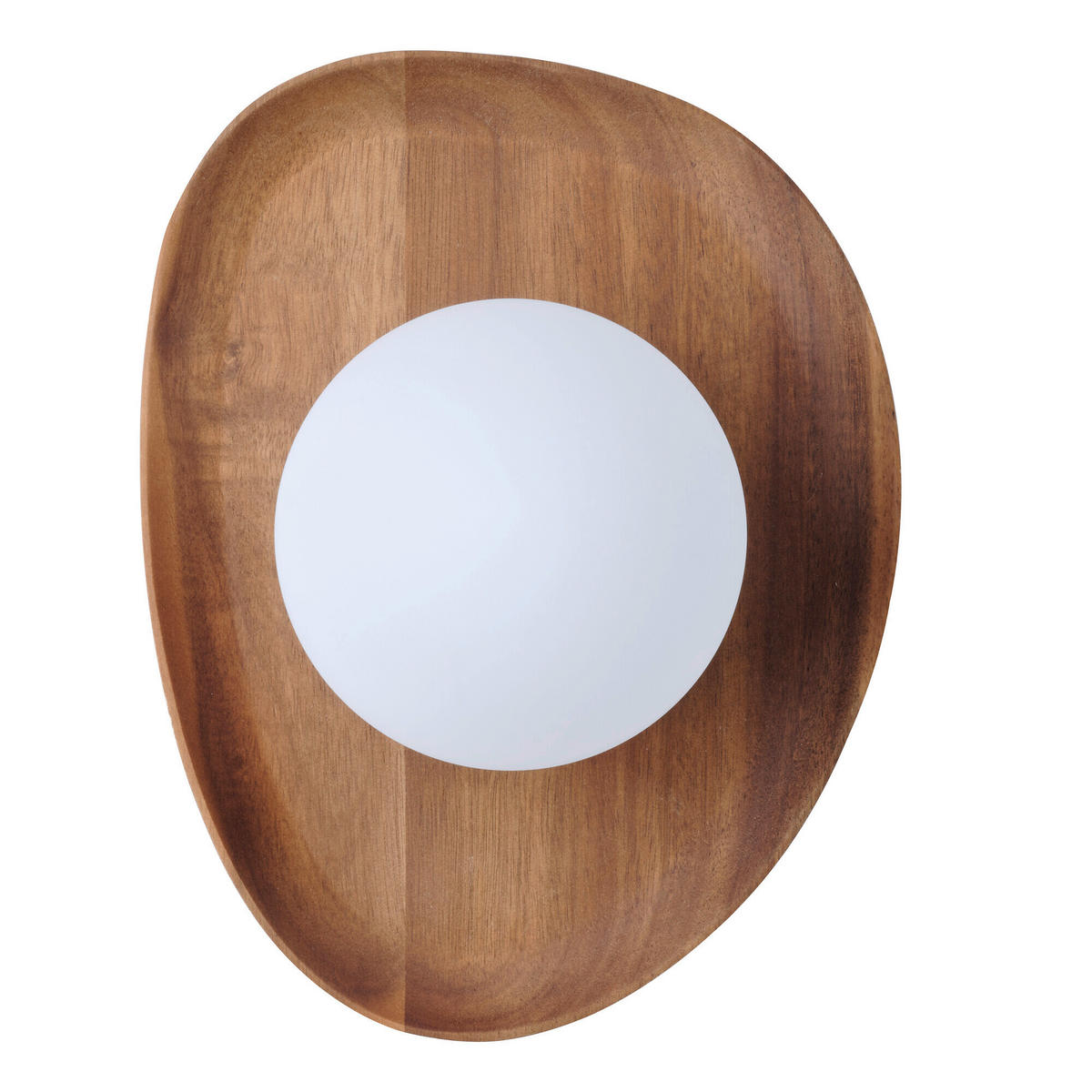 WANDLEUCHTE 20/13,5/26 cm   - Akaziefarben, Basics, Glas/Holz (20/13,5/26cm) - Osram