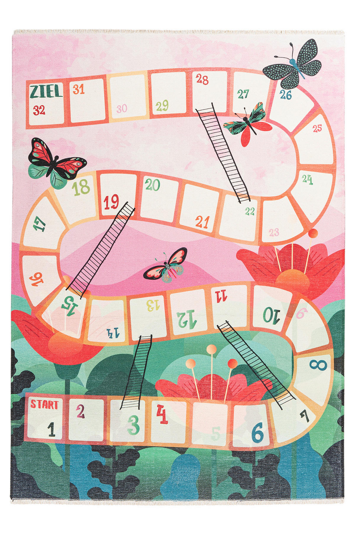 SPIELTEPPICH 115/170 cm  - Waldgrün/Pink, Trend, Textil (115/170cm) - Ben'n'jen