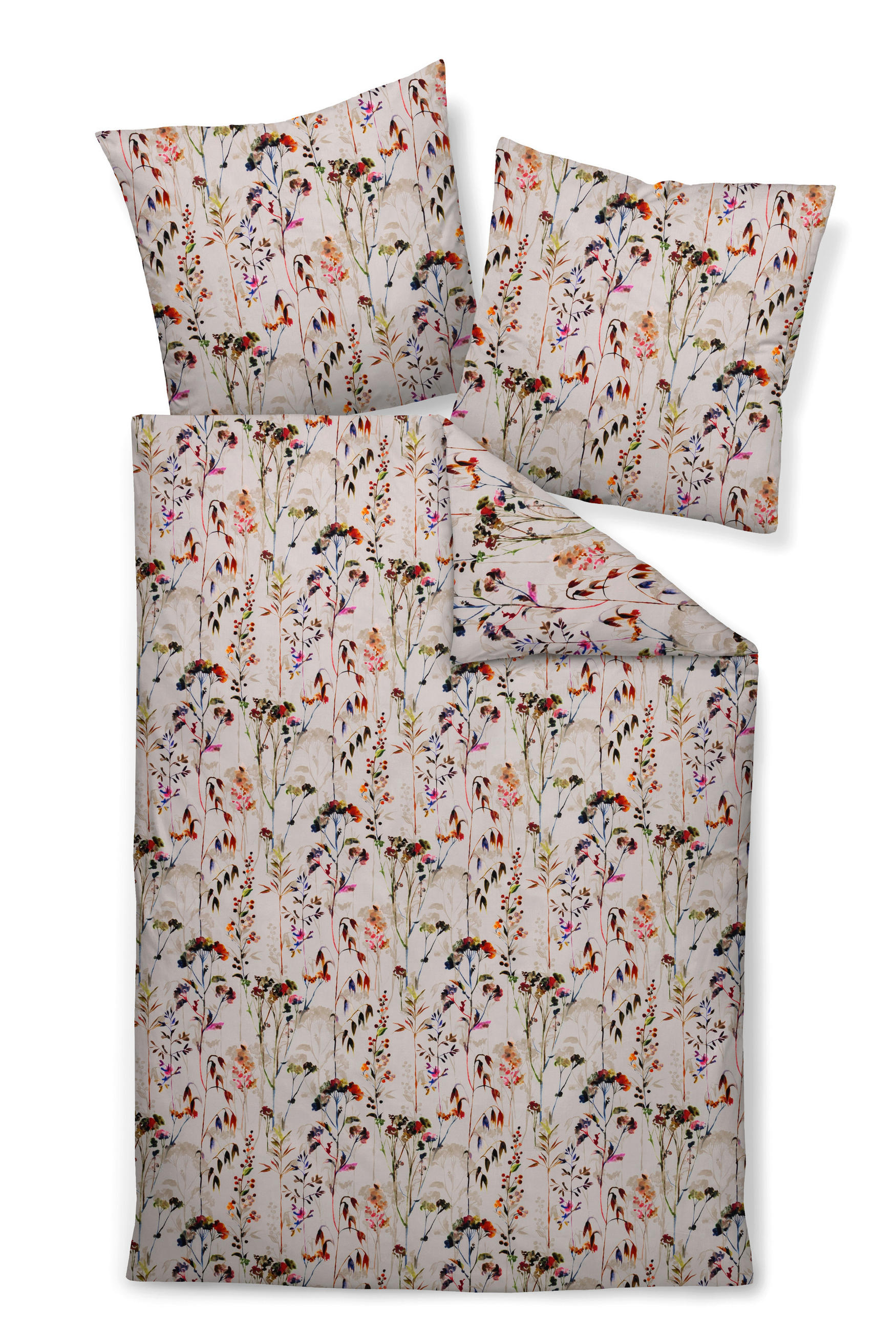 BETTWÄSCHE 2-teilig Makosatin 135/200 cm  - Beige, Design, Textil (135/200cm) - Janine