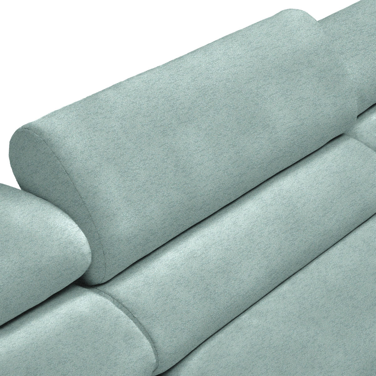 ECKSOFA in Velours Mintgrün  329/150 cm  - Buchefarben/Mintgrün, Design, Holz/Textil (329/150cm) - Lomoco