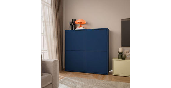 HIGHBOARD  124,5/121,5/34,9 cm  - Dunkelblau/Grau, MODERN, Holzwerkstoff/Kunststoff (124,5/121,5/34,9cm) - Carryhome