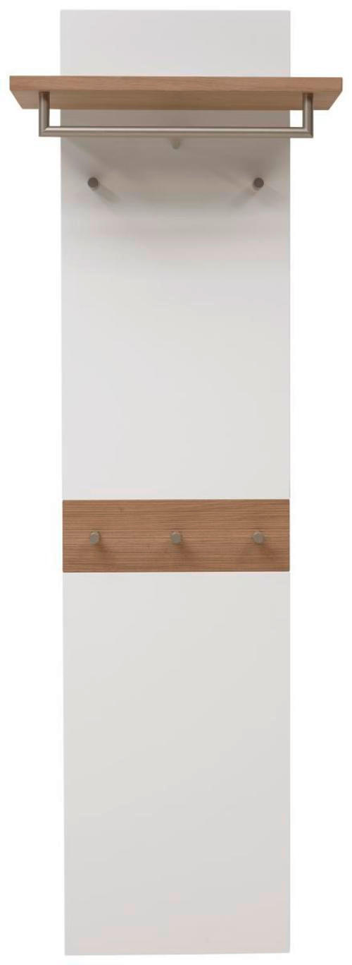 Dieter Knoll VEŠIAKOVÝ PANEL, biela, farba duba, divoký dub, 45-60/187/28 cm